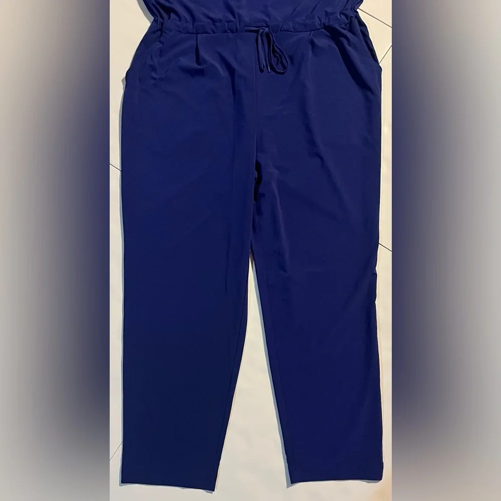 Columbia Women's Blue Anytime Tank Jumpsuit w Pockets Size XXL New with Tags NWT - Picture 2 of 16